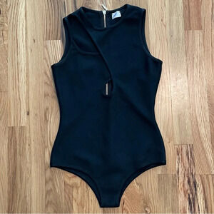 IMMACUL8 Collection Black Cutout Bodysuit Swimsuit One Piece Size Small